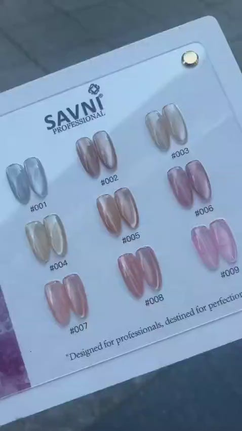 Savni Boiled Water Cat Eye Gel Polish Kit Set Of 9 Pcs, 15ml Each