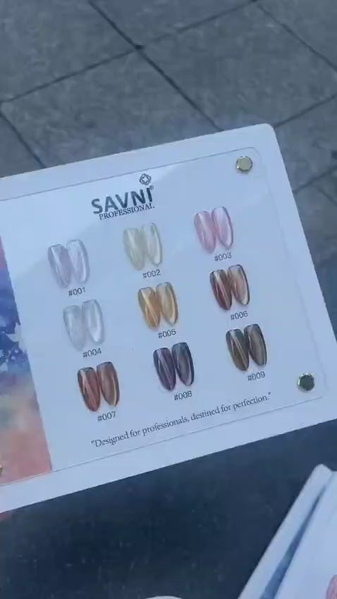 Savni Autumn & Winter Cat Eye Gel Polish Kit Set Of 9 Pcs, 15ml Each