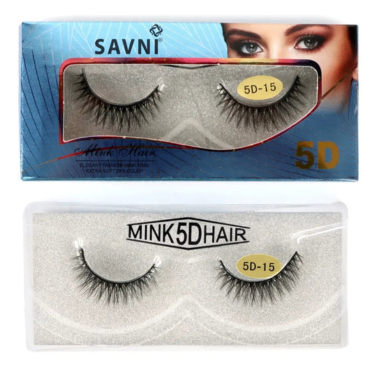 Savni 5D Professional Temporary Mink Hair Eyelash Extension 10 pairs Model 5D-15
