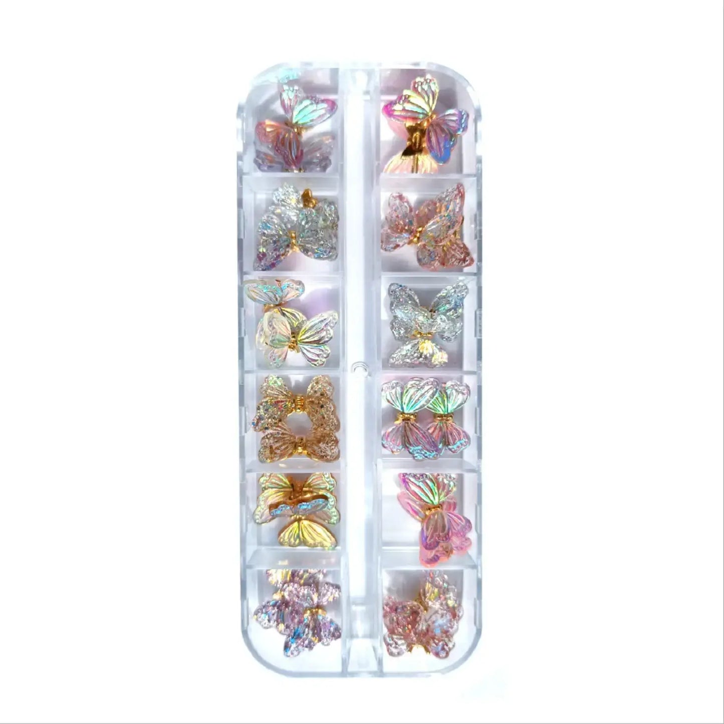 Moving Butterfly Spring Loaded Nail Charm