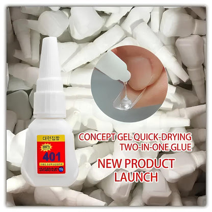 401 Extra Strong Professional Nail Glue - 15 Gram (Dropper Applicator)