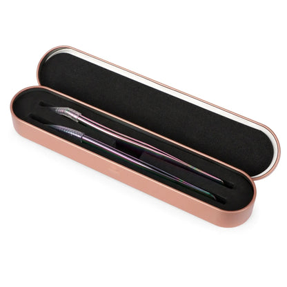 Savni Chromatic Eyelash Extension Tweezers - Set of 2 (Straight & Angled)