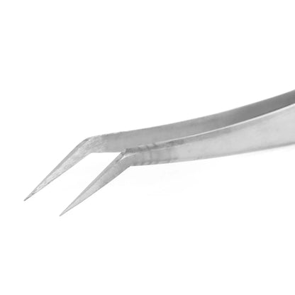 Savni Silver Eyelash Extension Tweezers Angled