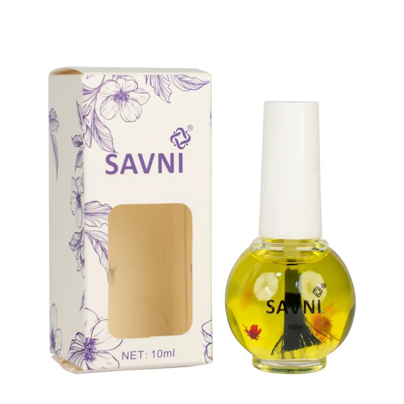 Savni Cuticle Oil 15ml Infused with Flowers & Applicator Brush - Assorted Fragrance Product vendor