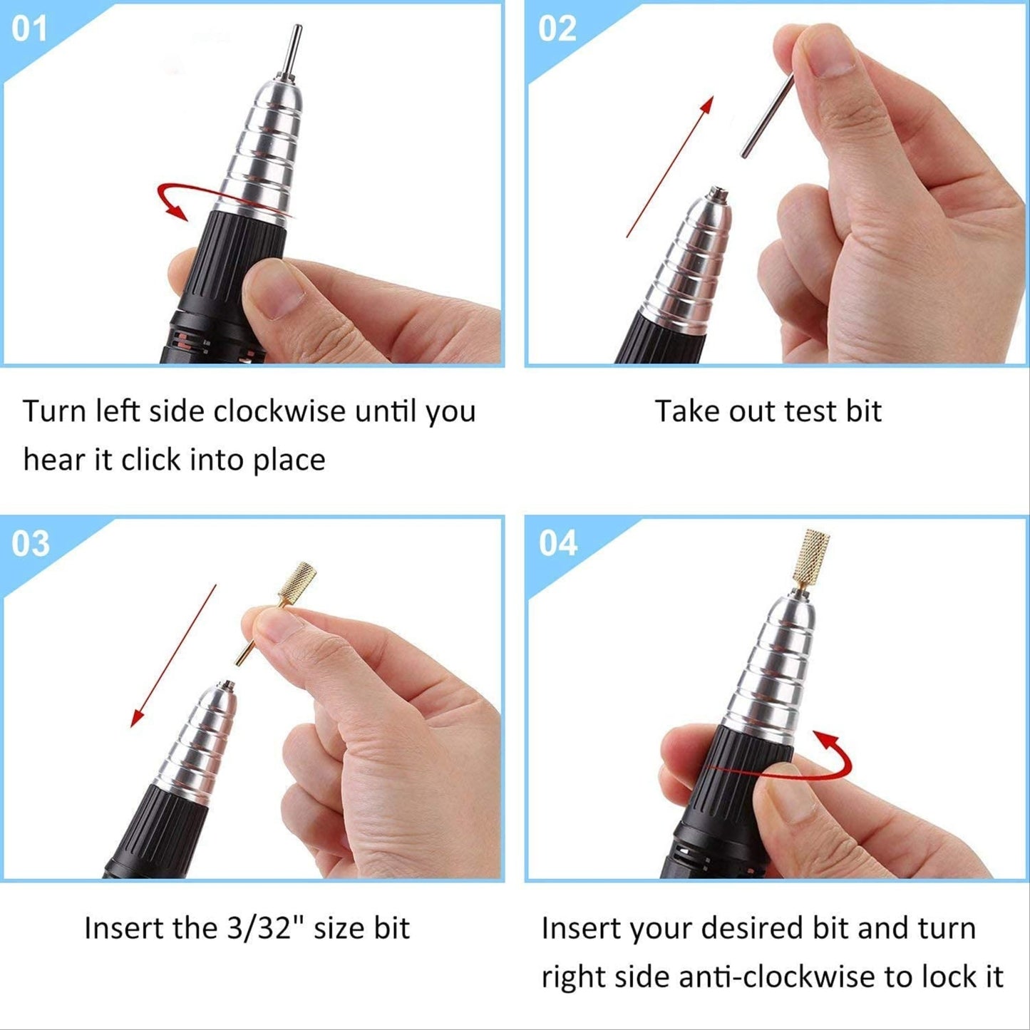 30000RPM DM-101 Portable Rechargeable Cordless Nail Drill