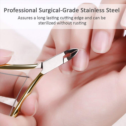 Golden Stainless Steel Nail Cuticle Cutter - Short Head