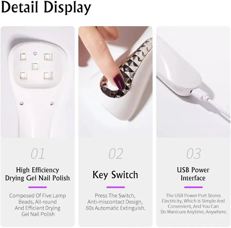 Small Portable UV/LED Nail Lamp
