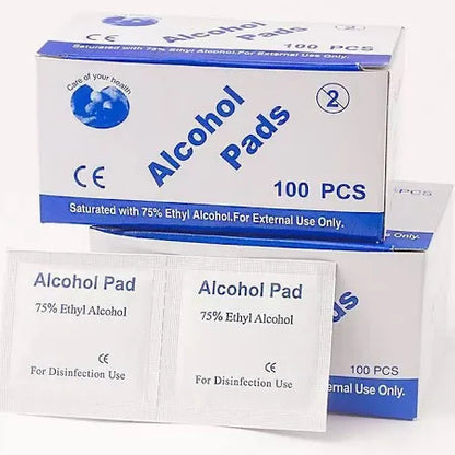 Alcohol Wipes For Disinfection & Nail Prepping - 100 Pcs