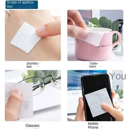 Alcohol Wipes For Disinfection & Nail Prepping - 100 Pcs