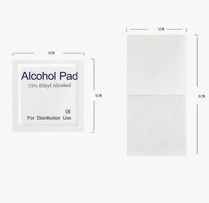 Alcohol Wipes For Disinfection & Nail Prepping - 100 Pcs