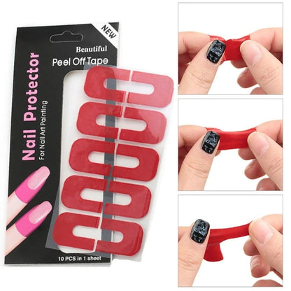 Nail Protective Stickers - 10 Stickers in 1 sheet