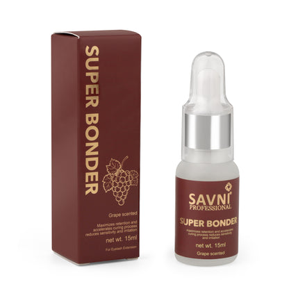 Savni Super Bonder For Long Lasting Eyelash Glue Retention, 15ml - Grape Scented