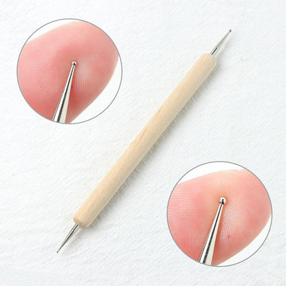 Nail Dotting Tools Wooden Handle - Set of 5