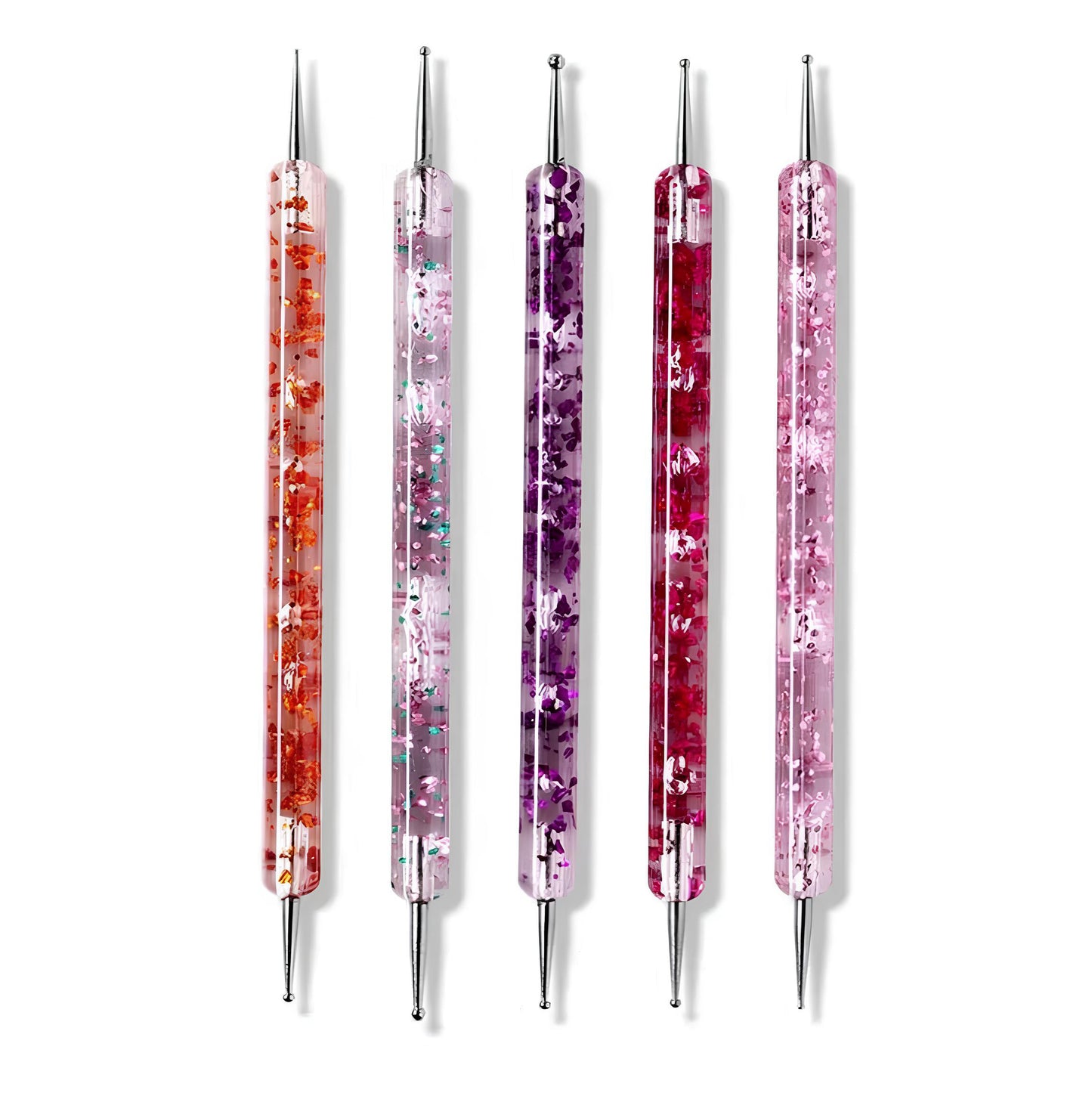 Nail Dotting Tools Glitter Handle - Set of 5