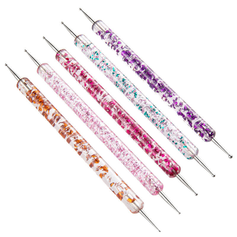Nail Dotting Tools Glitter Handle - Set of 5