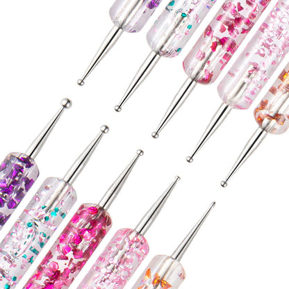 Nail Dotting Tools Glitter Handle - Set of 5