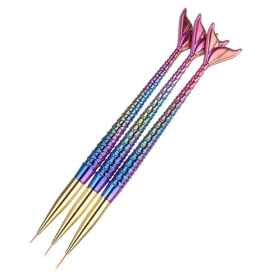 0-00-000 Detailing Brushes Mermaid Handle - Set of 3