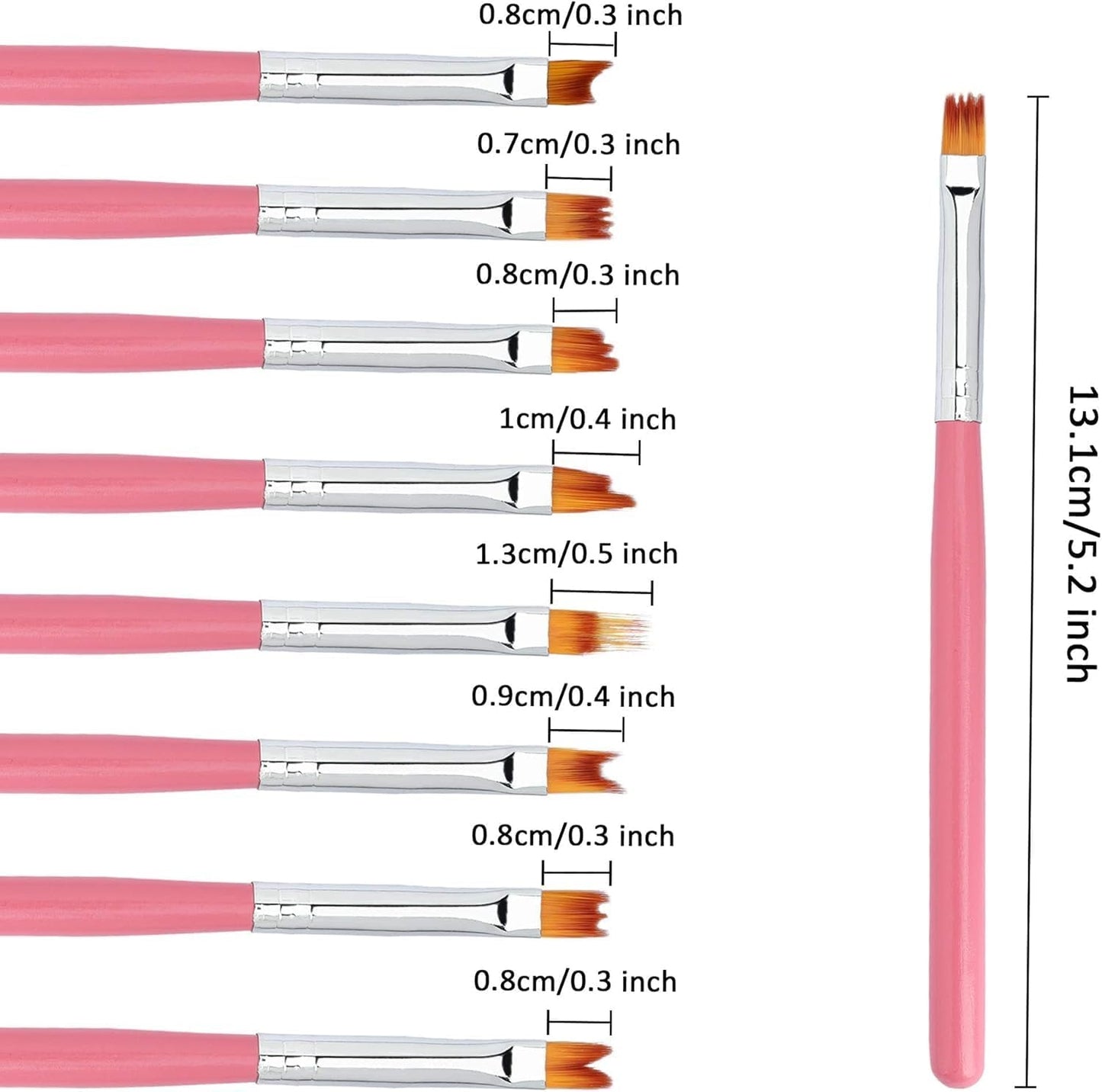 Flower Petal Art Brushes - Set of 8