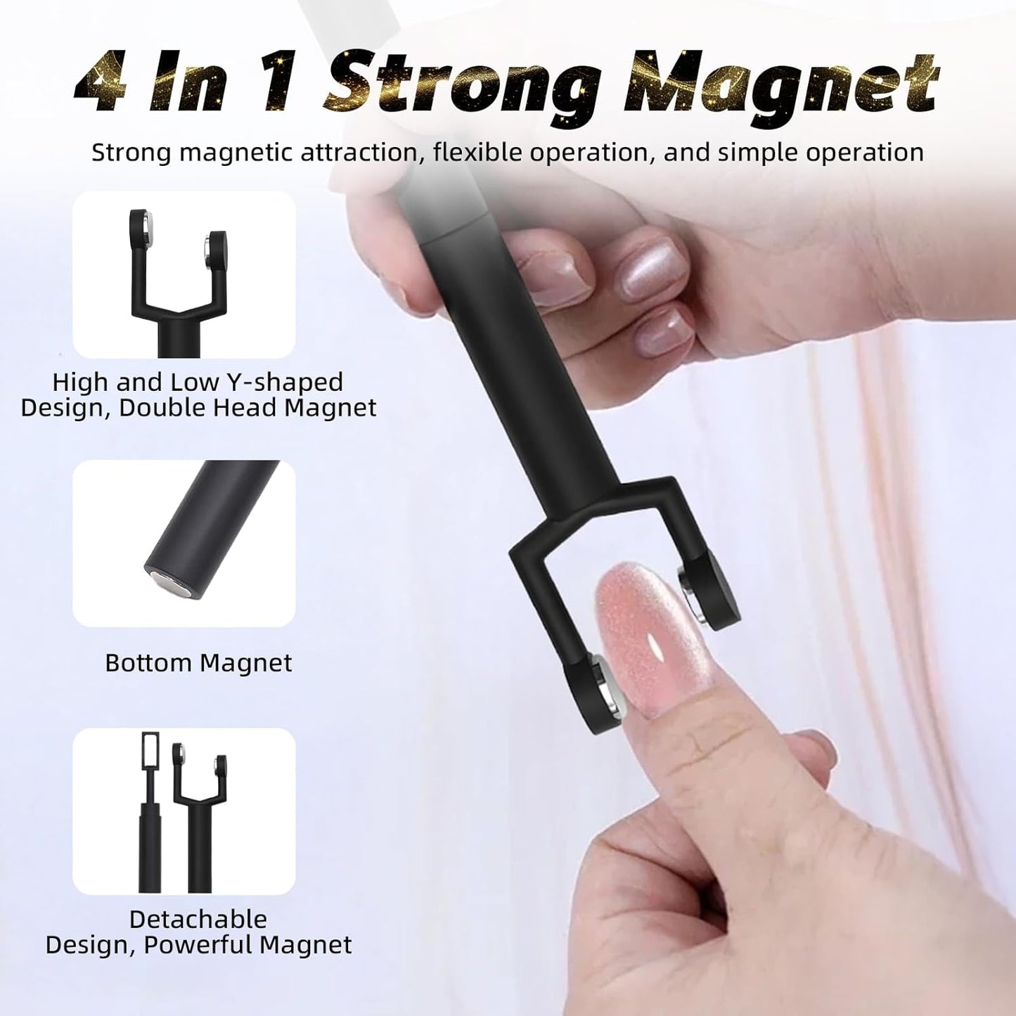 Cat Eye Magnet Tool - 4 in 1 - Round, Rectangle, Circle & S