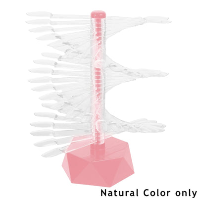 Small Spiral Nail Display Stand, Natural Color - 60 Nails