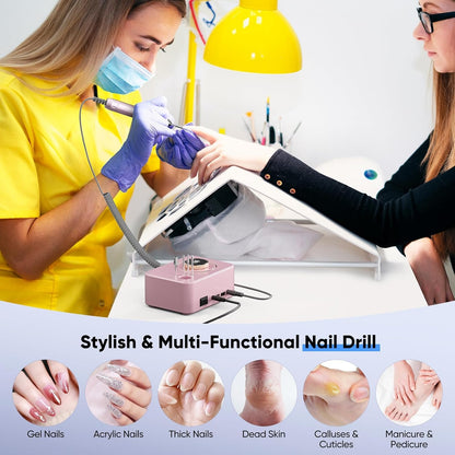 35000RPM Heavy Drill Machine Pink Color - Model