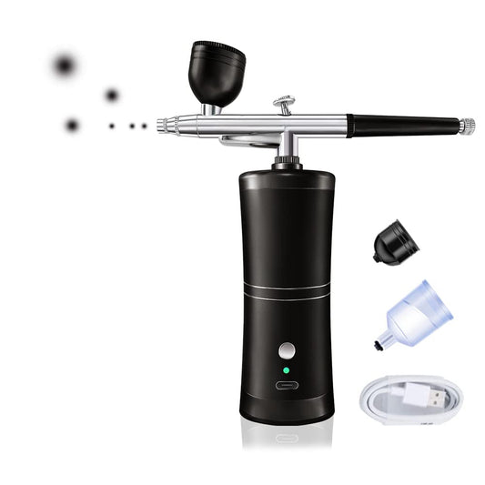 Airbrush Spraying Machine for Nails & Makeup with Strong Spraying Power Black/Purple Color