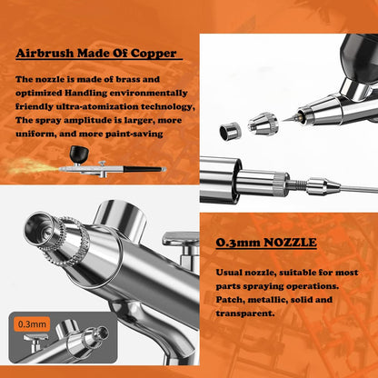 Airbrush Spraying Machine for Nails & Makeup with Strong Spraying Power Black/Purple Color