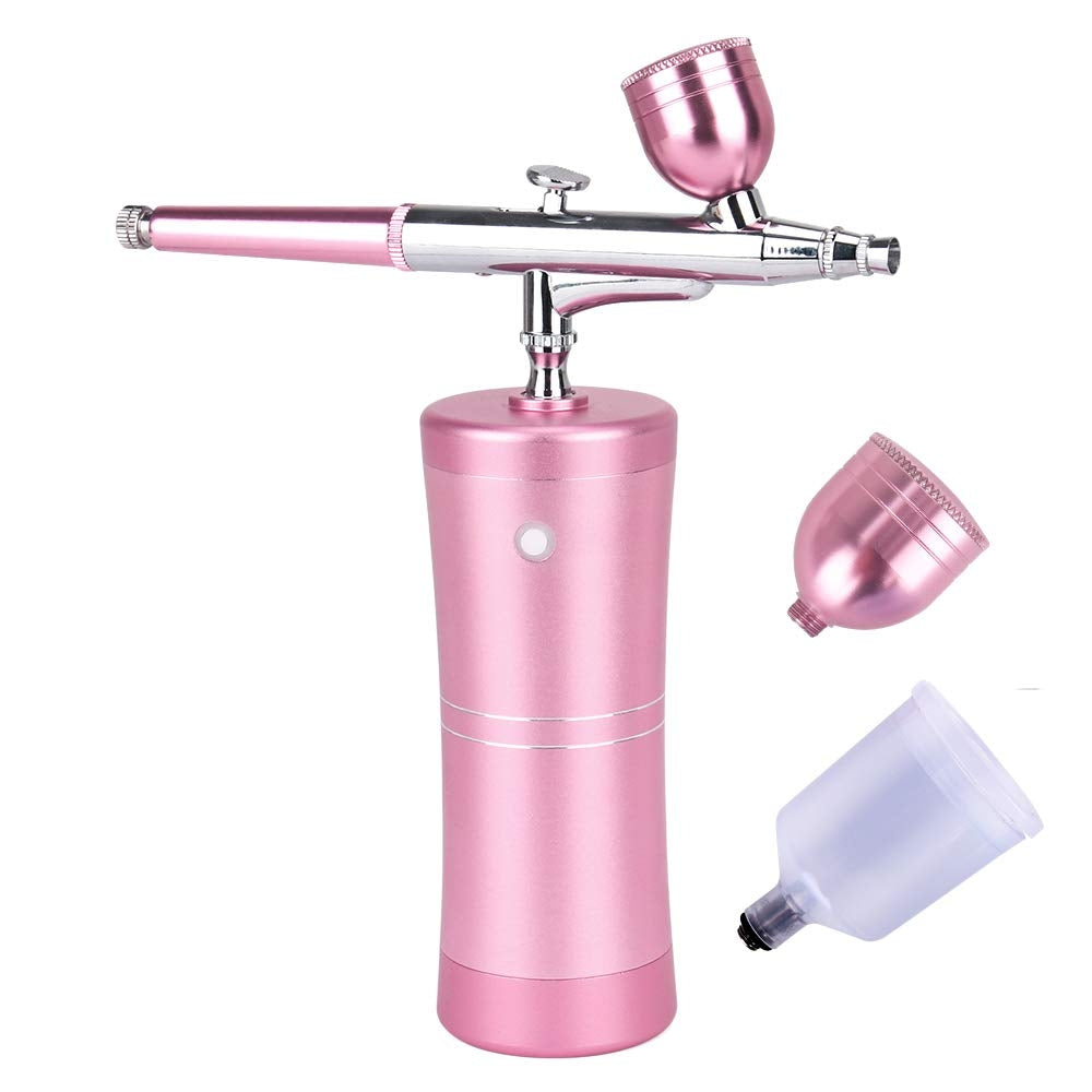 Airbrush Spraying Machine for Nails & Makeup with Medium Spraying Power Pink Color