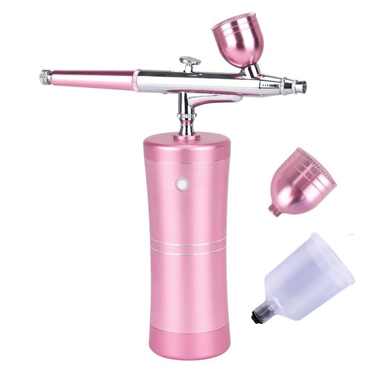 Airbrush Spraying Machine for Nails & Makeup with Medium Spraying Power Pink Color
