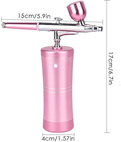 Airbrush Spraying Machine for Nails & Makeup with Medium Spraying Power Pink Color