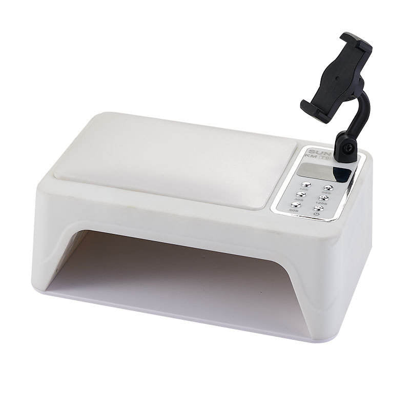 UV Lamp 96W with Hand Rest Cushion Pillow with Phone Stand - White Color