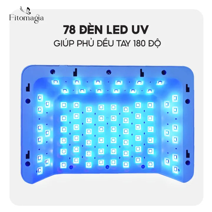 UV Lamp 96W with Hand Rest Cushion Pillow with Phone Stand - White Color