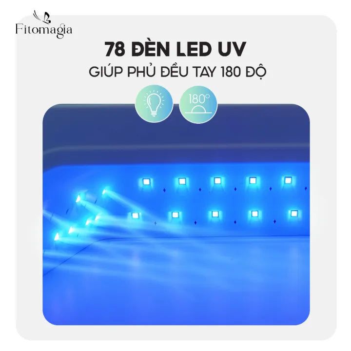 UV Lamp 96W with Hand Rest Cushion Pillow with Phone Stand - White Color