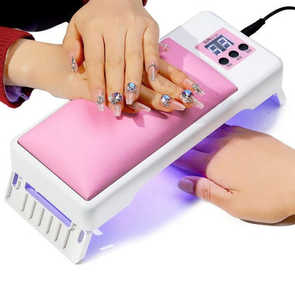 UV Lamp 48W with Hand Rest Cushion Pillow - Pink/White Color