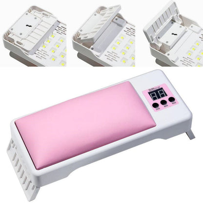 UV Lamp 48W with Hand Rest Cushion Pillow - Pink/White Color