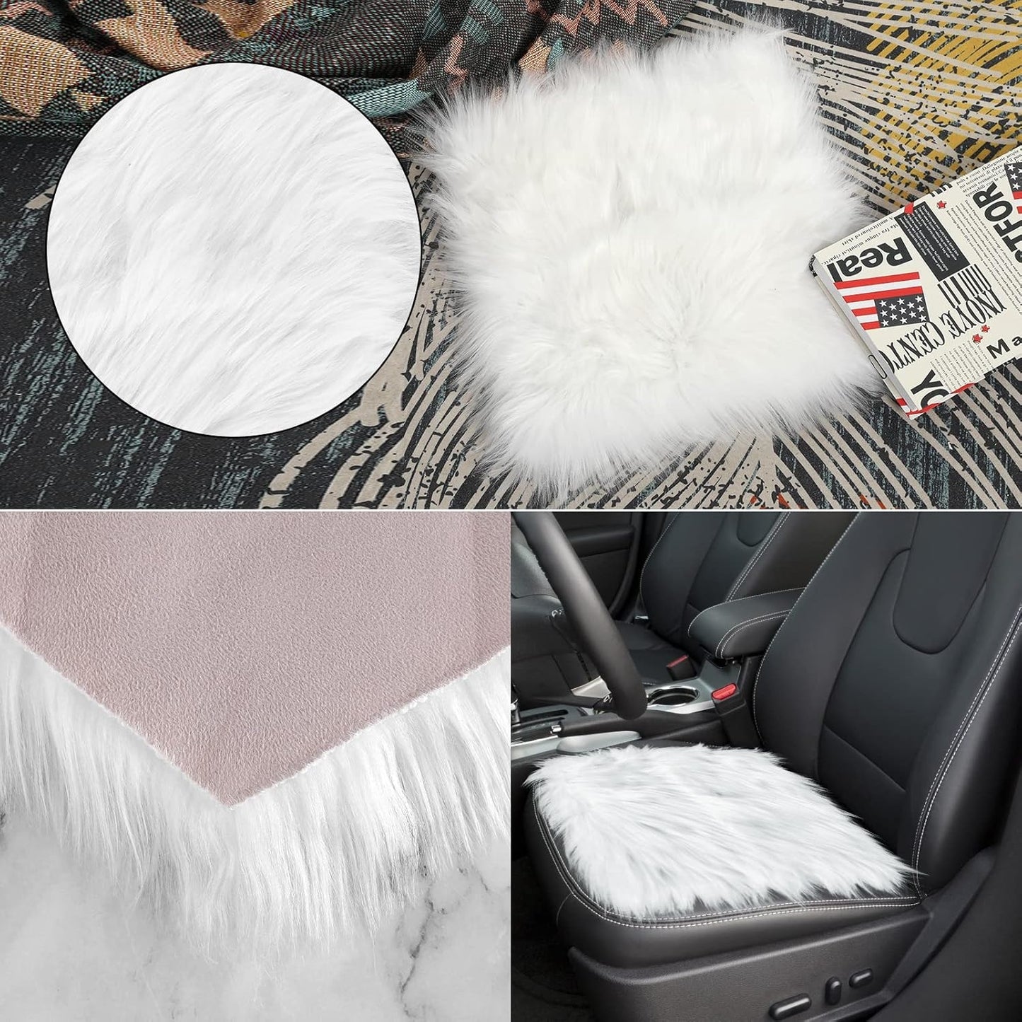 Soft Fleece for Nails Photography - White Color, 25x25cm