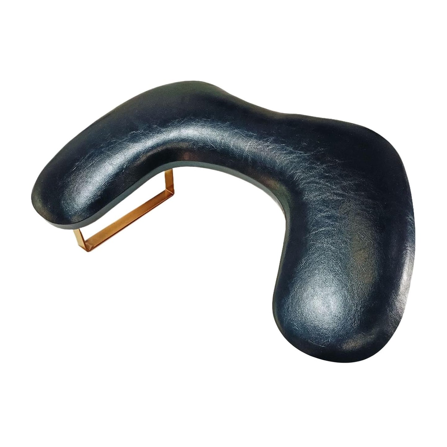 Premium Leather Hand Rest Cushion With Gold Stands - Assorted Black/White Color