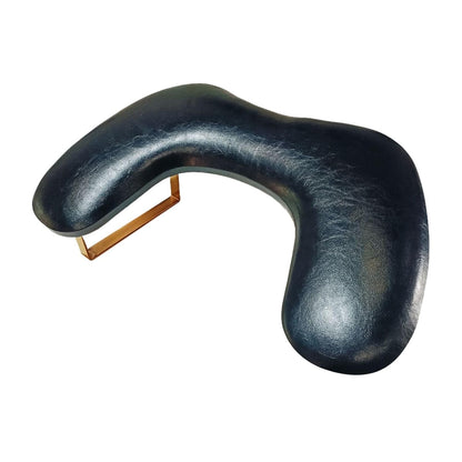 Premium Leather Hand Rest Cushion With Gold Stands - Assorted Black/White Color