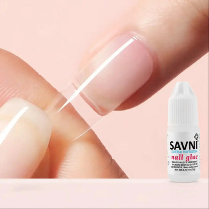 Savni Professional Nail Glue for Extensions, Press On Nails & Accessories - Pack of 6 (3 gram each)