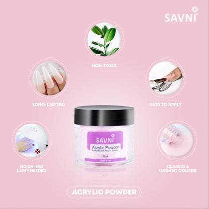 Savni 25g Pink Acrylic Powder Kit