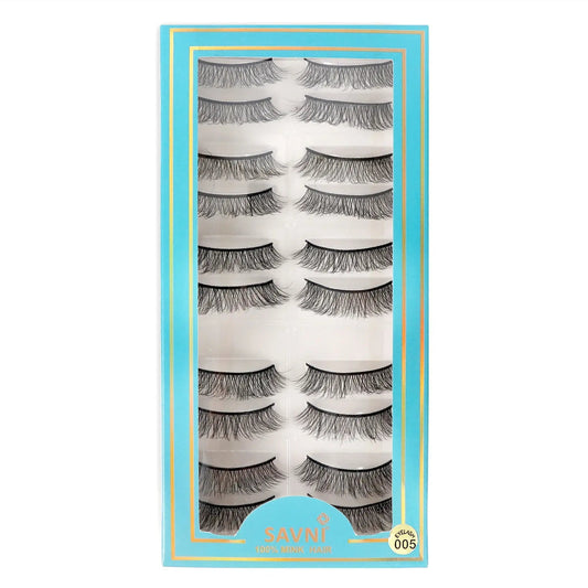 Savni 5D Temporary Mink Hair Eyelash Extensions 10 pairs Model 005