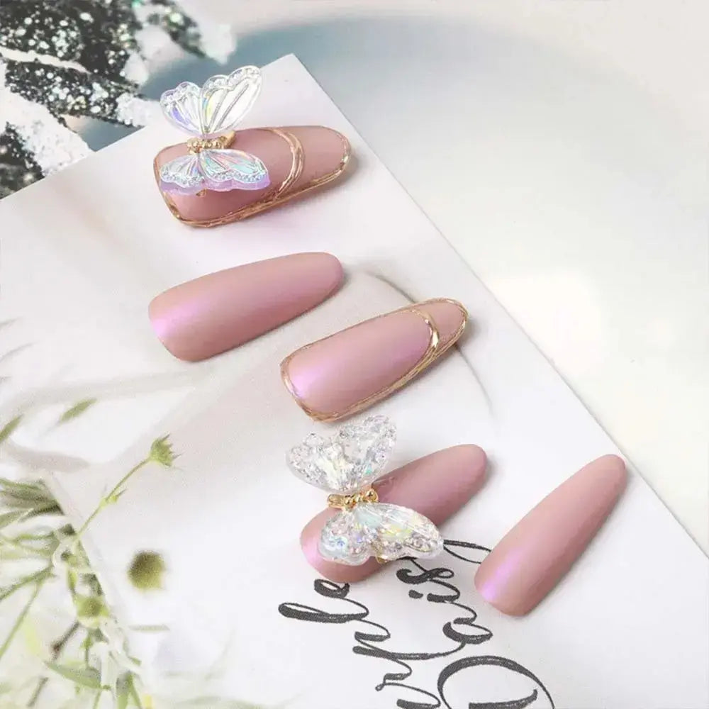 Moving Butterfly Spring Loaded Nail Charm