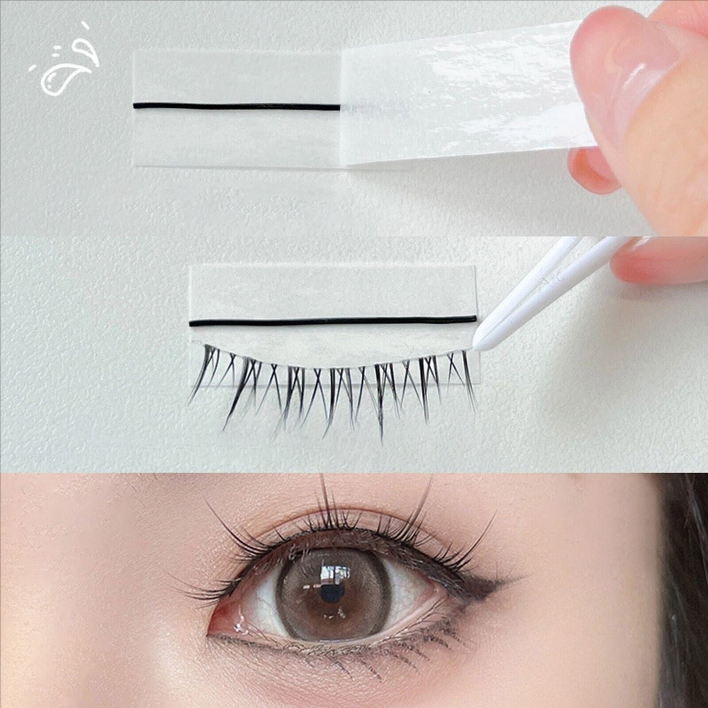 Temporary Eyelash Glue Strip for False Eyelashes - 30 pairs