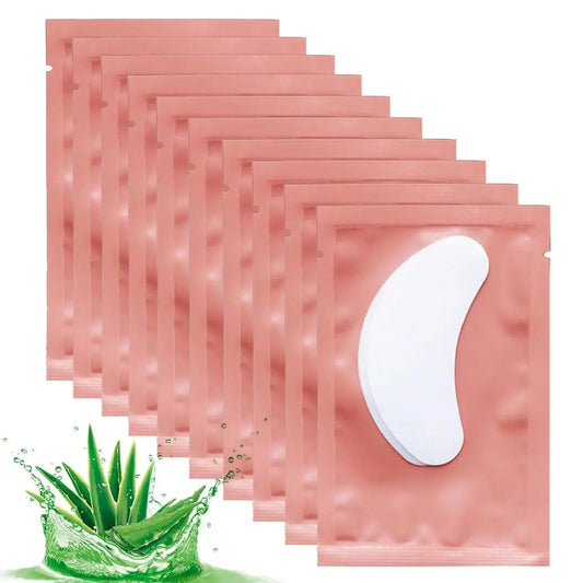 Under Eye Pink Gel Patch for Eyelash Extension 10 Pieces