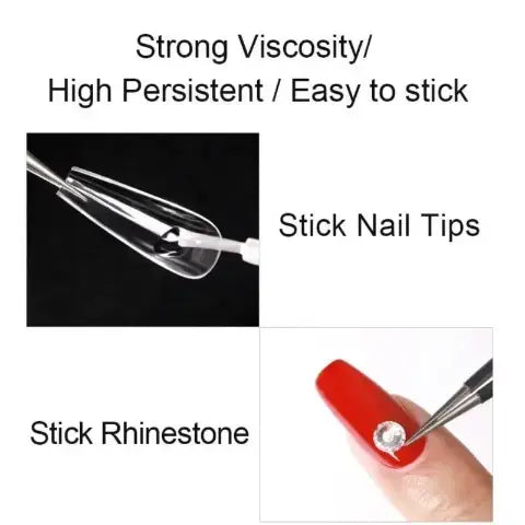 Mxbon Professional Nail Glue for Extensions, Press On Nails & Accessories - 1 Piece (7g Brush Applicator)