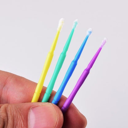 Cotton Swab Eyelash Micro Stick Applicators & Cleaners 100 Pieces - Assorted Color