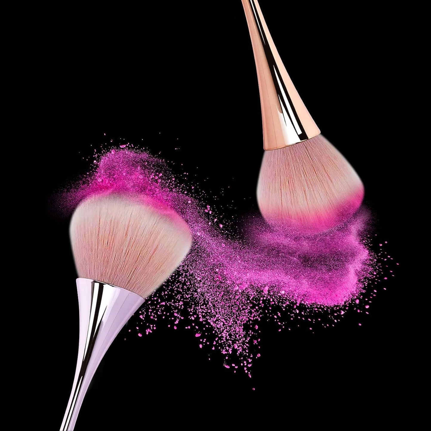 Fluffy Big Puffy Brush For Nails & Foundation - 1 Piece, Assorted Color