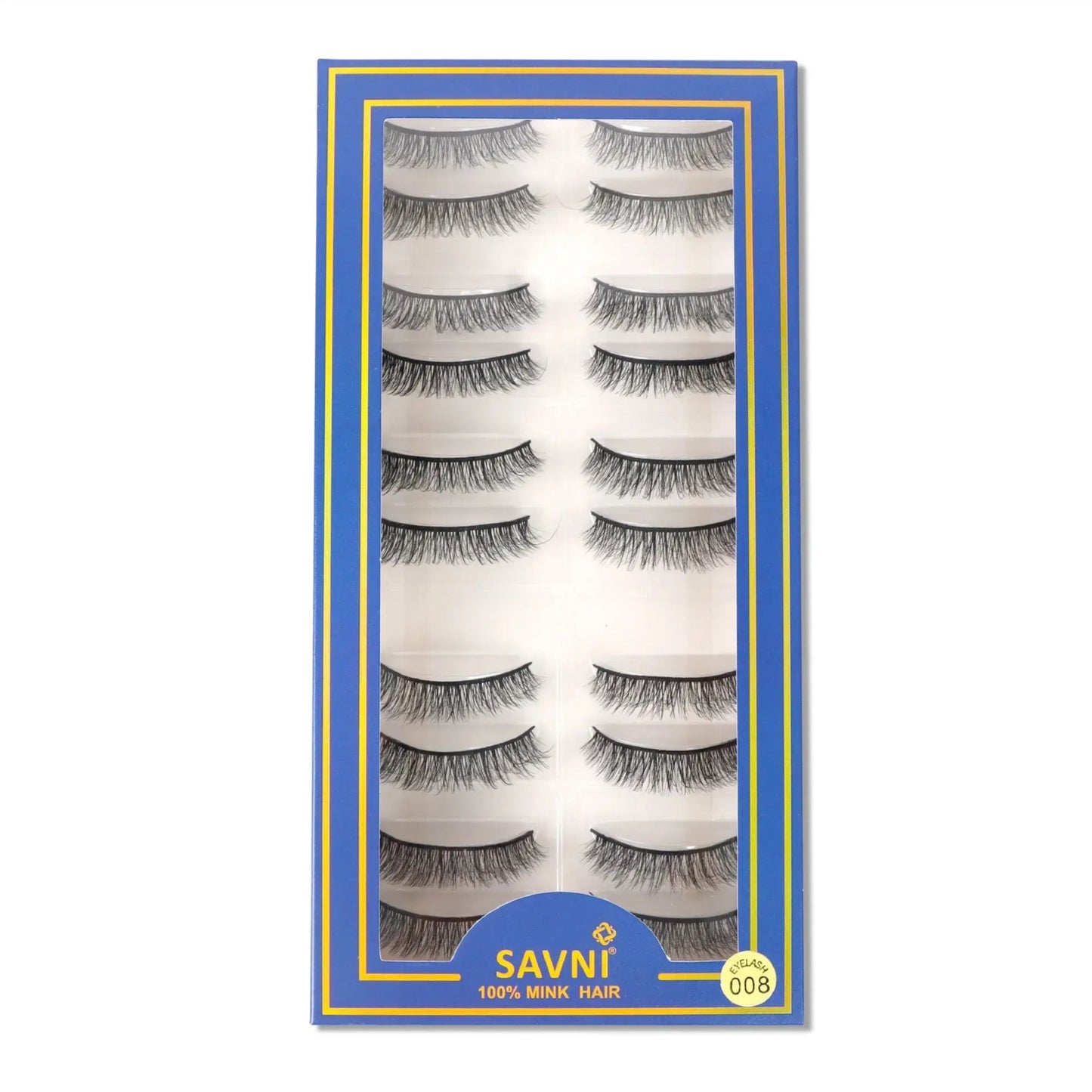 Savni 5D Temporary Mink Hair Eyelash Extensions 10 pairs Model 008